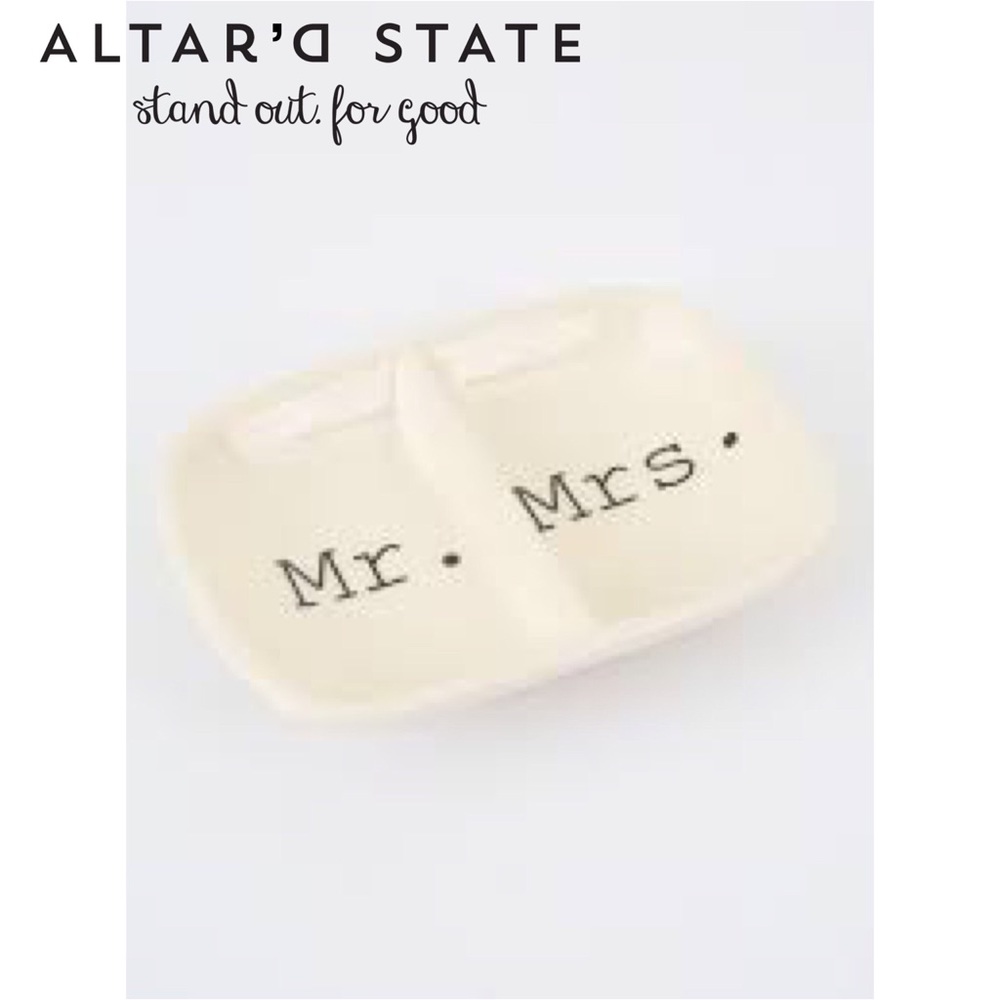 Altar’d State Mr. Mrs. Ring Dish